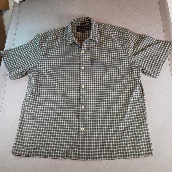 Abercrombie & Fitch Other - Abercrombie & Fitch Plaid Button Down Shirt L Short Sleeve Cotton